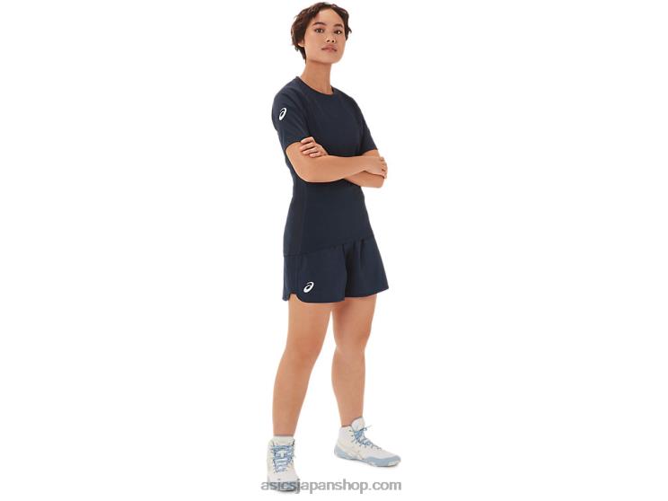 女性用ツーピースレスリングトップ L20V3812Asics チームネイビー