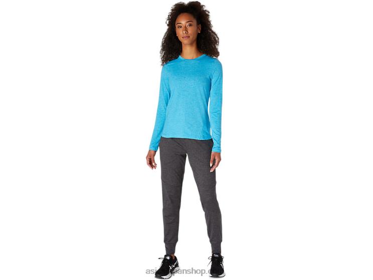 女性用長袖ヘザートップ L20V4117Asics デジタルアクア