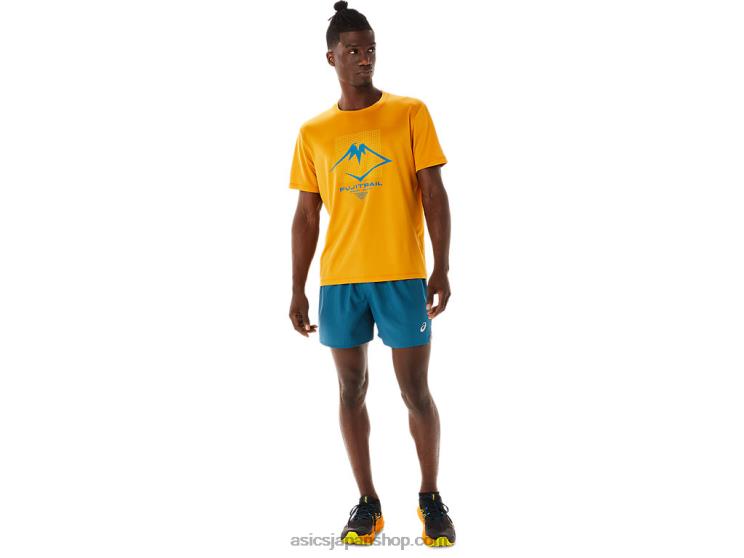 メンズフジトレイルロゴ半袖トップ L20V420Asics 砂嵐