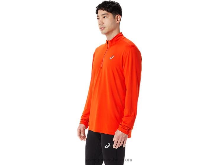 メンズ レディセット ハーフジップ L20V966Asics ミニトマト