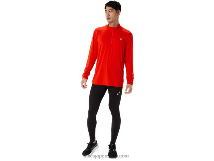 メンズ レディセット ハーフジップ L20V966Asics ミニトマト