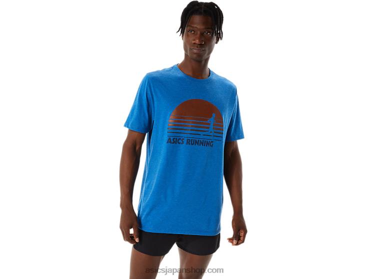 サンライズ ランナー グラフィック T シャツ L20V1108Asics レイクドライブヘザー