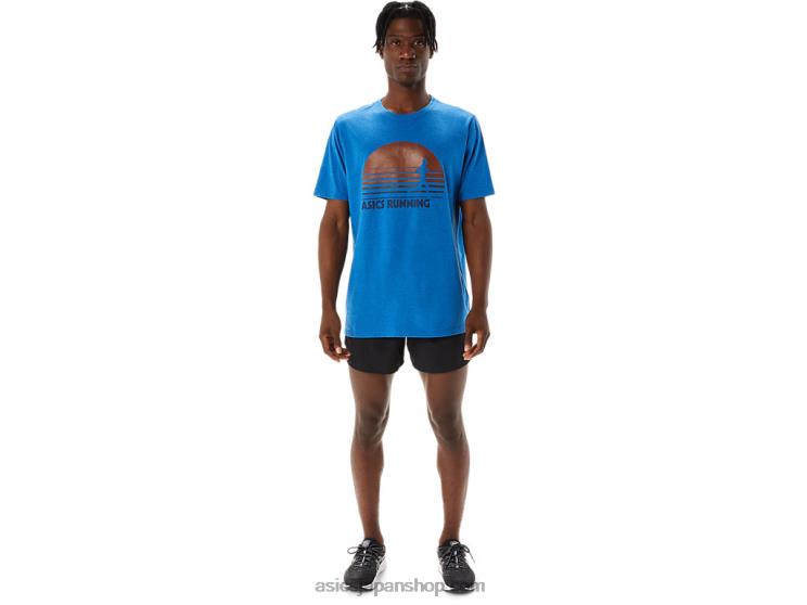 サンライズ ランナー グラフィック T シャツ L20V1108Asics レイクドライブヘザー