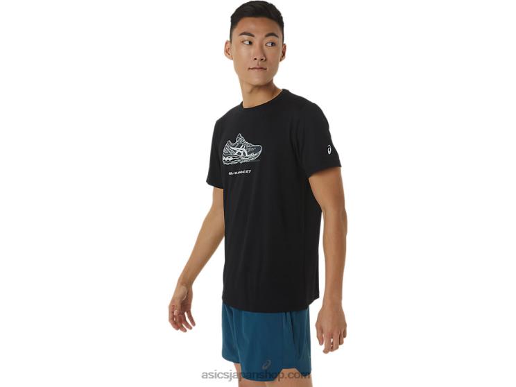 シューズグラフィック半袖Tシャツ L20V1380Asics パフォーマンスブラック
