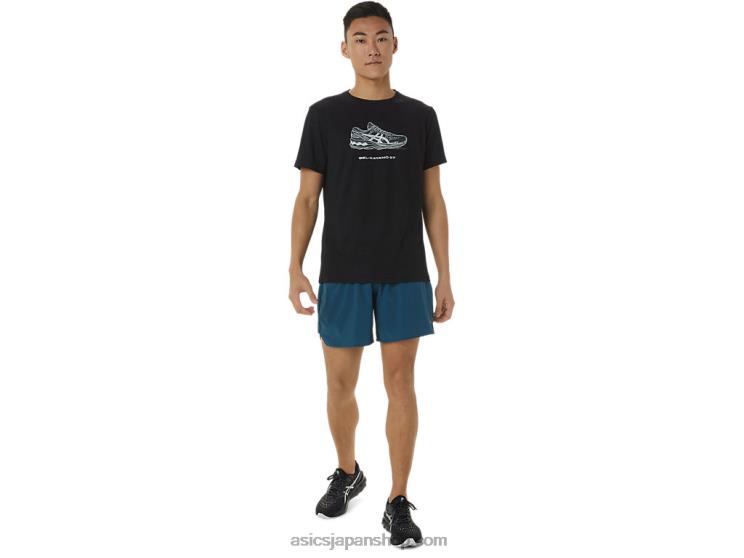 シューズグラフィック半袖Tシャツ L20V1380Asics パフォーマンスブラック