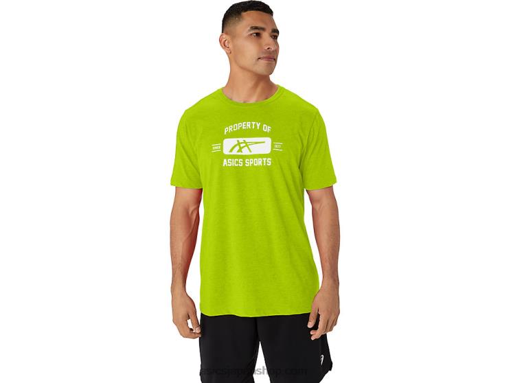 スポーツTシャツの半袖特性 L20V14Asics ライムの皮
