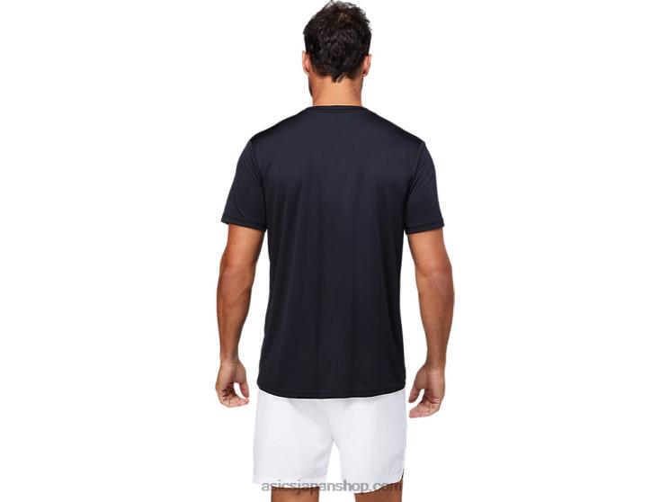 メンズグラフィックTシャツ L20V1791Asics パフォーマンスブラック