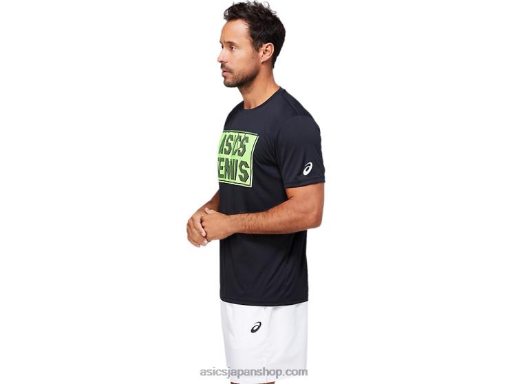 メンズグラフィックTシャツ L20V1791Asics パフォーマンスブラック