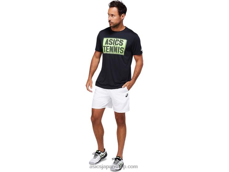 メンズグラフィックTシャツ L20V1791Asics パフォーマンスブラック