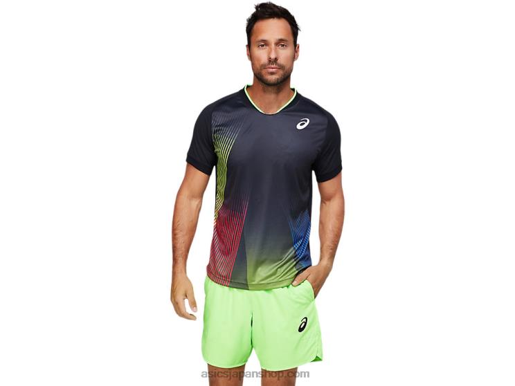 メンズマッチグラフィックTシャツ L20V1830Asics パフォーマンスブラック
