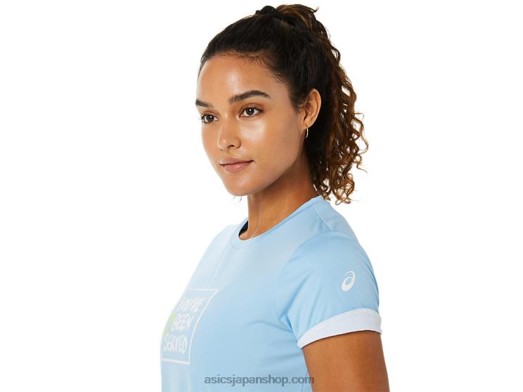 ウィメンズコートグラフィックTシャツ L20V3491Asics 北極の空