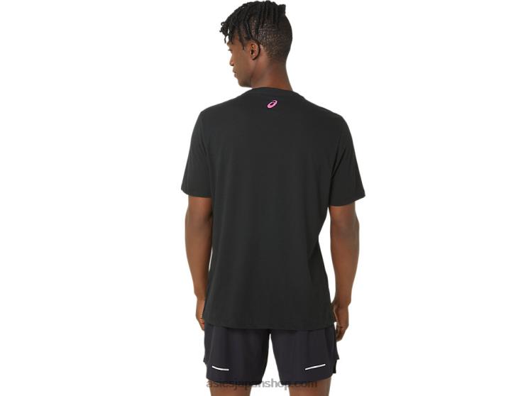 ユニセックス陸上競技用グラフィック T シャツ L20V67Asics パフォーマンスブラック