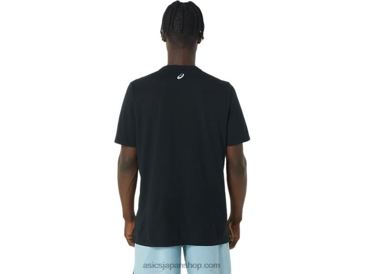 ロングアブストラクトロゴTシャツ L20V795Asics パフォーマンスブラック