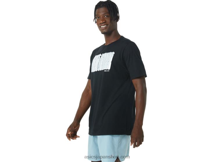 ロングアブストラクトロゴTシャツ L20V795Asics パフォーマンスブラック