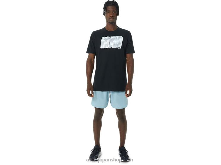 ロングアブストラクトロゴTシャツ L20V795Asics パフォーマンスブラック