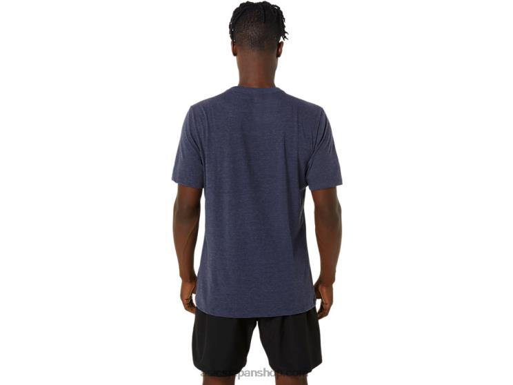 ユニセックスレスリンググラフィックTシャツ L20V826Asics ピーコートヘザー