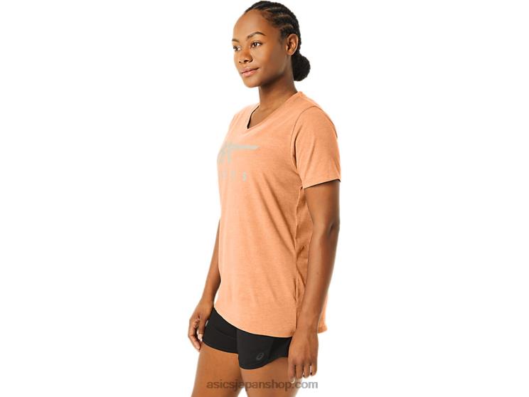 女性のストライプのVネック L20V2349Asics 夏の砂丘