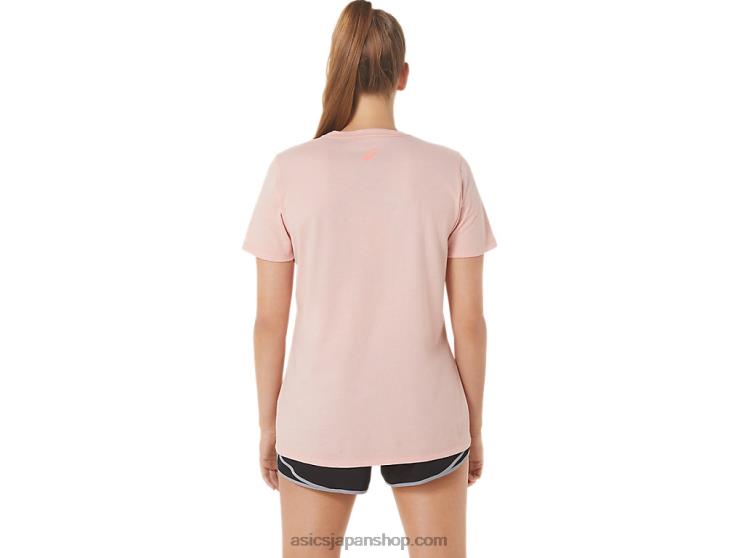 女性のストライプのVネック L20V3047Asics つや消しのバラ