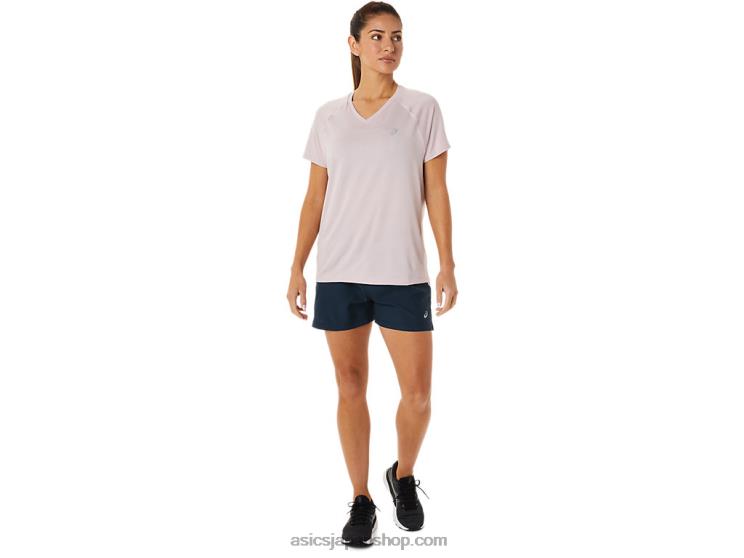 女性用レディセット ライト Vネック L20V3264Asics かろうじてローズヘザー