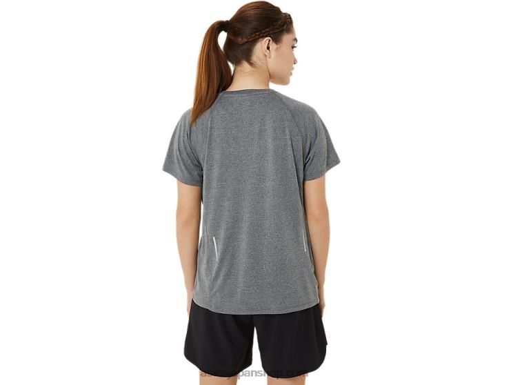 女性用レディセット ライト Vネック L20V3377Asics ダークグレーヘザー
