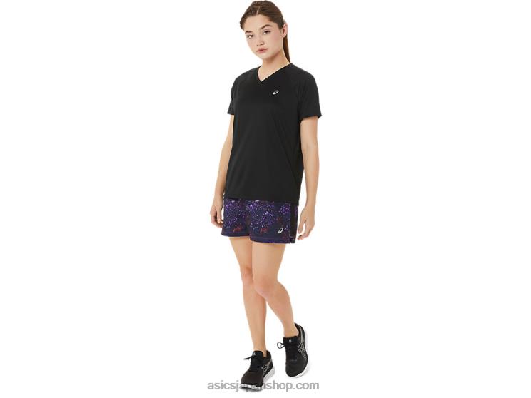 女性用レディセット ライト Vネック L20V3498Asics パフォーマンスブラック