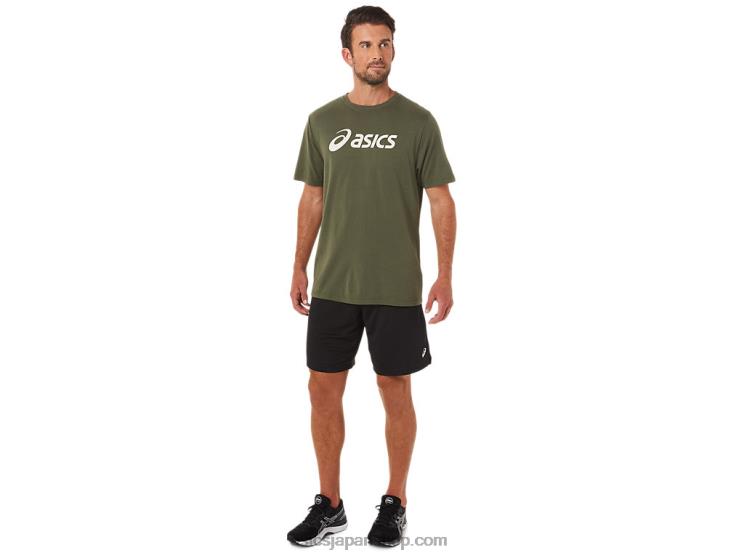 XG 半袖ロックアップ ロゴ T シャツ L20V1655Asics オリーブキャンバス