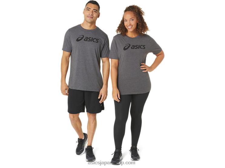 XG 半袖ロックアップ ロゴ T シャツ L20V2076Asics ダークグレーヘザー