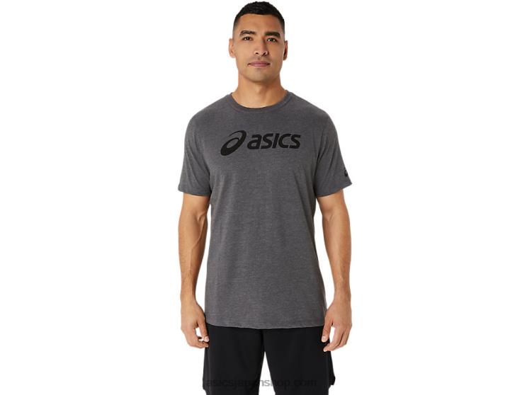 XG 半袖ロックアップ ロゴ T シャツ L20V2076Asics ダークグレーヘザー