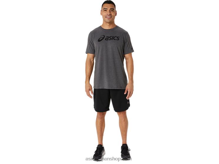 XG 半袖ロックアップ ロゴ T シャツ L20V2076Asics ダークグレーヘザー