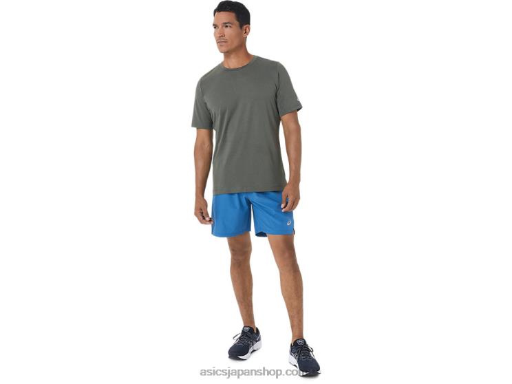 メンズ半袖hthrテックトップ L20V1049Asics マントルグリーンヘザー