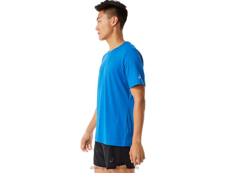 メンズ半袖hthrテックトップ L20V1361Asics フレンチブルーヘザー